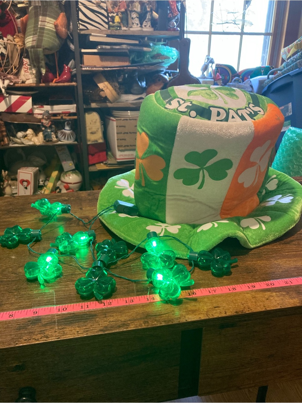 St Patty's Day novelty hat and necklace